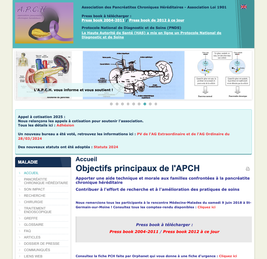 Site web d'une association