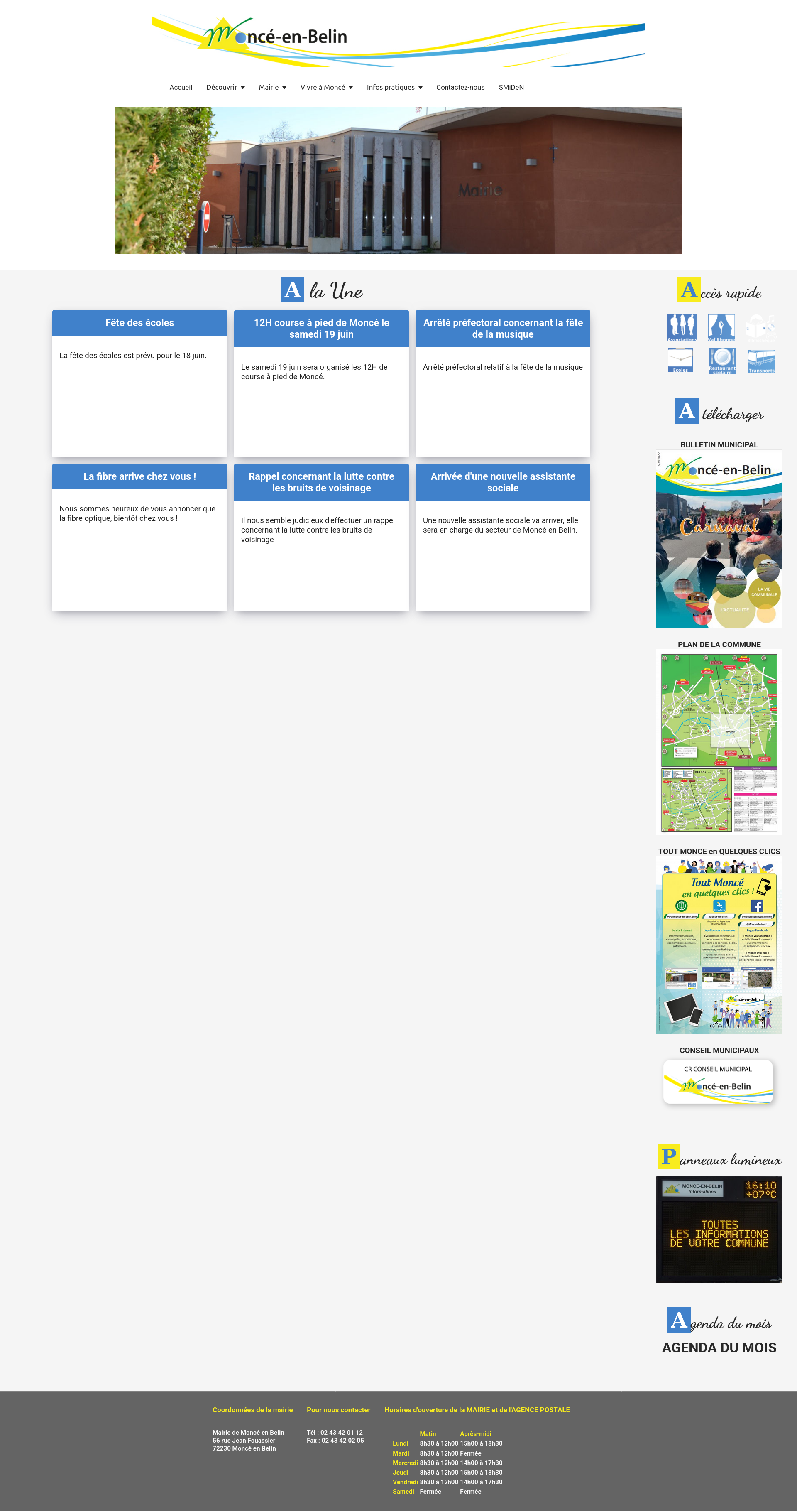 Projet de refonte d'un site web d'une commune - partie Front-End